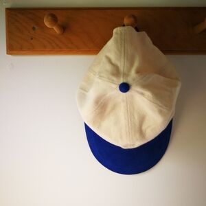 Cream and Blue Baseball Cap